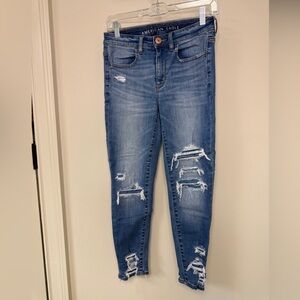 American Eagle: Women's Stretch Distressed Skinny Jean Jegging, Size 2 XShort